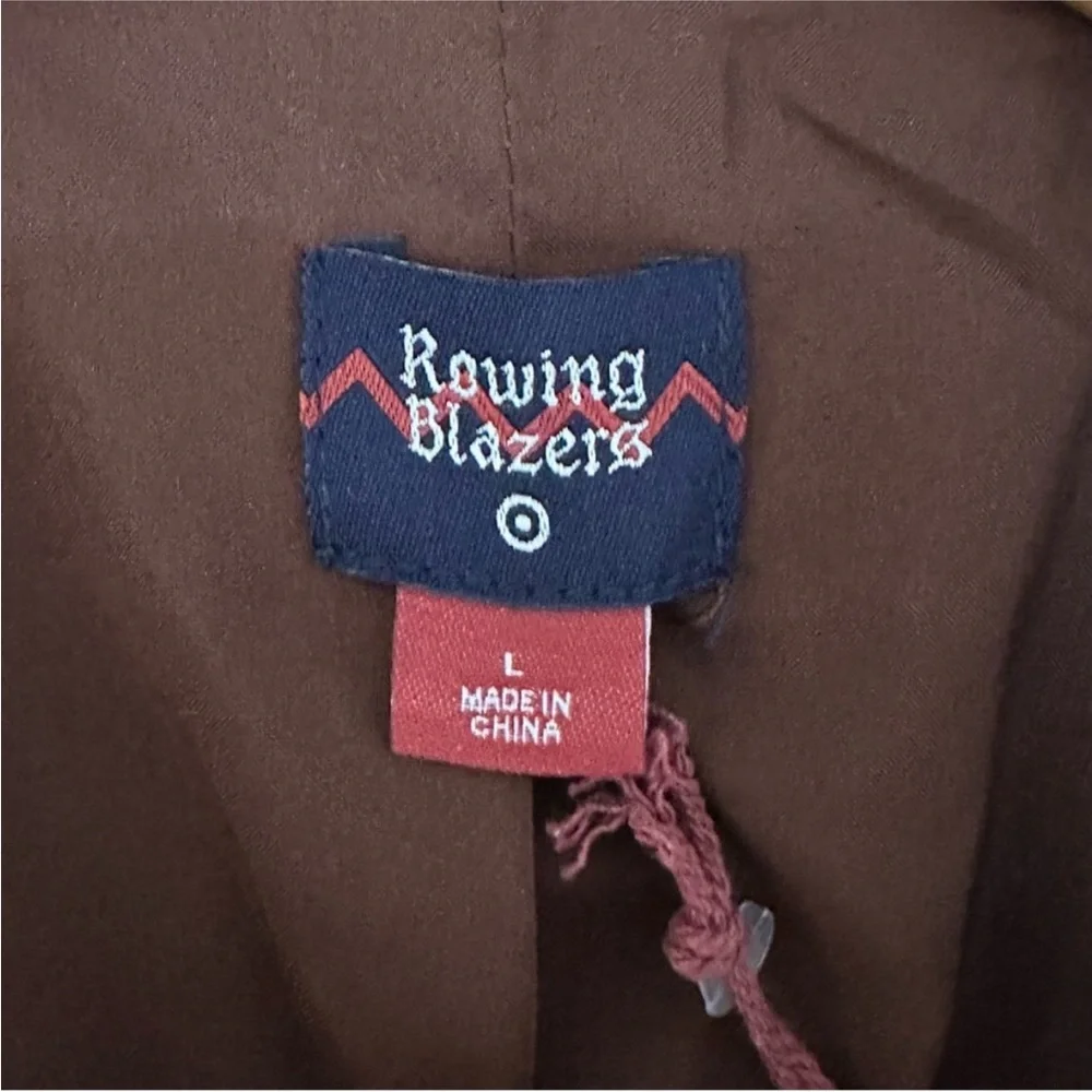 Rowing Blazers Brown, Black & Red Mixed Plaid Patchwork Blazer - Picture 5 of 15